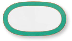 Pip Studio Pip Chique oválný talíř 28x16x2cm, zelený (Velký oválný talíř)