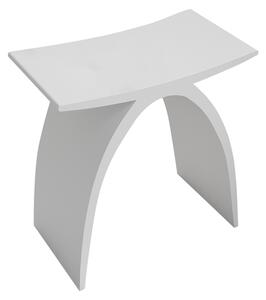 Cerano - koupelnovÃ¡ stoliÄka z litÃ©ho mramoru tara - bÃ­lÃ¡ matnÃ¡ - 43x43x23,5cm