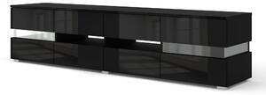 TV stolek/skříňka Vaimo (matná černá + lesklá černá). 1085837