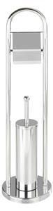 WENKO 16993100 - WC souprava VASTO 22x81 cm nerez/stříbrná