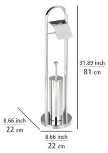 WENKO 16993100 - WC souprava VASTO 22x81 cm nerez/stříbrná