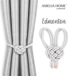 AmeliaHome Sada úvazů na závěs EDMONTON 2 ks bílá