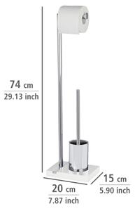 WENKO 20486100 - WC štětka NOBLE 20x74 cm chrom/bílá