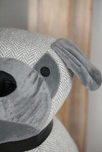 Dveřní zarážka pes buldok šedý 28 cm (ISABELLE ROSE)