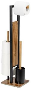 WENKO 25784100 - WC set RIVALTA 18x70 cm hnědá/černá