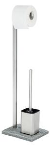 WENKO 20604100 - WC štětka GRANIT 23x73,5 cm nerez/satin/šedá