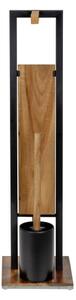 WENKO 25784100 - WC set RIVALTA 18x70 cm hnědá/černá