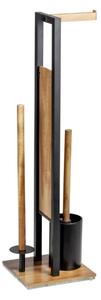 WENKO 25784100 - WC set RIVALTA 18x70 cm hnědá/černá