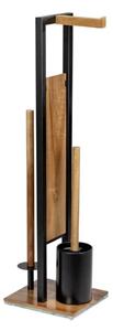 WENKO 25784100 - WC set RIVALTA 18x70 cm hnědá/černá