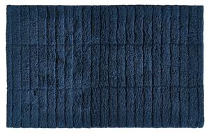 Zone Denmark Tmavě modrá bavlněná koupelnová předložka Tiles 50 x 80 cm