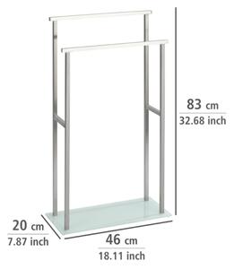 WENKO 23438100 - Stojan na ručníky DEBAR 20x83 cm nerez/satin/bílá