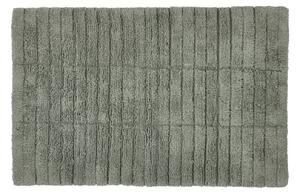 Zone Denmark Tmavě zelená bavlněná koupelnová předložka Tiles 50 x 80 cm