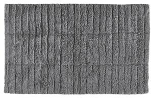 Zone Denmark Tmavě šedá bavlněná koupelnová předložka Tiles 50 x 80 cm