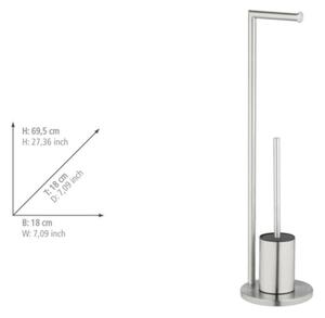 WENKO 25676100 - WC set FERLA 18x69,5 cm nerez/satin
