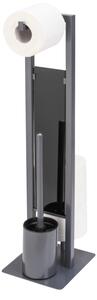 WENKO 25552100 - WC štětka RIVALTA 18x70 cm šedá/černá