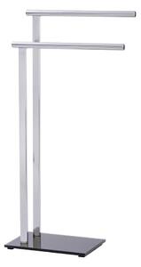 WENKO 22090100 - Stojan na ručníky LAVA 42x81 cm nerez/stříbrná/černá