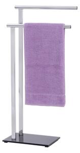 WENKO 22090100 - Stojan na ručníky LAVA 42x81 cm nerez/stříbrná/černá