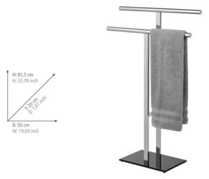 WENKO 25389100 - Stojan na ručníky LAVA 50x81,5 cm nerez/stříbrná/černá