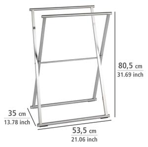WENKO 22476100 - Stojan na ručníky LAVA 53,5x80,5 cm nerez/stříbrná