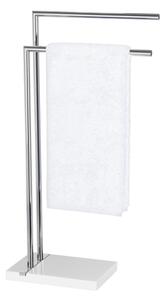 WENKO 20487100 - Stojan na ručníky NOBLE 45,5x82 cm lesk. chrom/bílá