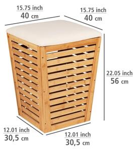 WENKO 25143100 - Koš na prádlo BAMBUSA 40x56 cm hnědá