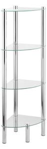 WENKO 15852100 - Regál YAGO 30x104 cm nerez/stříbrná/čirá