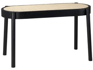 Northern Černá dubová lavice Pal 80 cm s výpletem