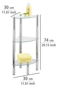 WENKO 15850100 - Police YAGO 30x74 cm nerez/stříbrná/čirá