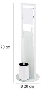 WENKO 24983800 - WC set RAVINA 20x70 cm nerez/bílá