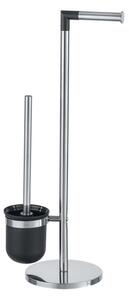 WENKO 21836800 - WC štětka PARUS 25,5x57 cm nerez/stříbrná/černá