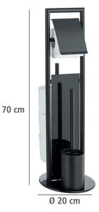 WENKO 24982800 - WC set RAVINA 20x70 cm nerez/černá