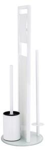 WENKO 24983800 - WC set RAVINA 20x70 cm nerez/bílá
