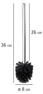 WENKO 24089800 - WC štětka 8x35 cm nerez/stříbrná/černá