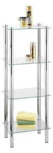 WENKO 15853100 - Regál YAGO 40x104 cm nerez/stříbrná/čirá