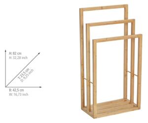 WENKO 25629100 - Stojan na ručníky BAMBUSA 42,5x82 cm hnědá