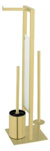 WENKO 26034100 - WC set RIVALTA 18x70 cm nerez/zlatá/bílá/černá