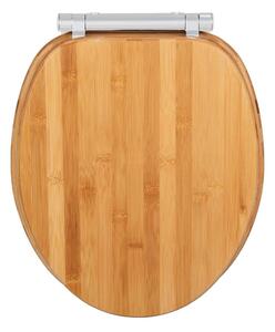 WENKO 25224100 - WC sedátko BAMBOUSA 34,5x40,5 cm hnědá/stříbrná