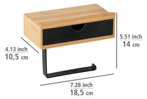 WENKO 24754100 - Držák toaletního papíru BAMBUSA 18,5x14 cm hnědá/černá