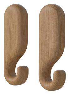 Bolia Nástěnný věšák Nob 8.5 cm 2ks, oiled oak