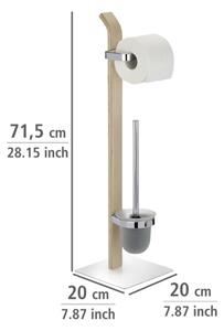 WENKO 20397100 - WC kartáč SAMONA 20x71,5 cm chrom/hnědá/satin