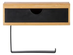 WENKO 24754100 - Držák toaletního papíru BAMBUSA 18,5x14 cm hnědá/černá