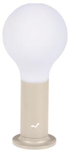 Světle šedá nabíjecí stolní LED lampa Fermob Aplo 26,5 cm