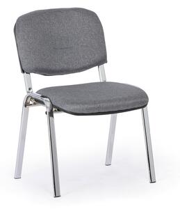 Konferenční židle VIVA PLUS - chromované nohy, šedá