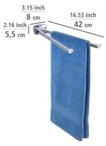 WENKO 17875100 - Držák ručníků BASIC 42x8 cm nerez/stříbrná