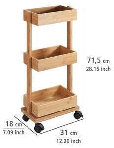 WENKO 24390100 - Regál TORTONA 18x71,5 cm hnědá/černá