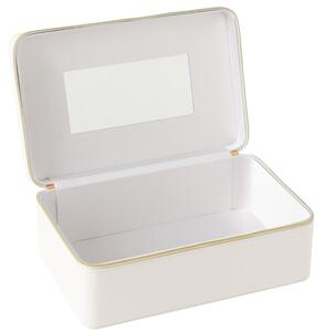 Bílá koženková šperkovnice J-line Jewly 30 x 19 cm