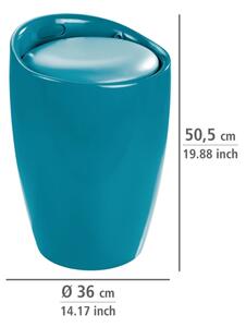 WENKO 20625100 - Stolička CANDY 36x50,5 cm tyrkysová/černá