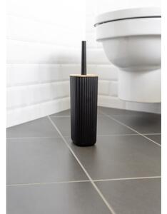 WENKO 25304100 - WC set ROTELLO 10x36 cm černá/hnědá
