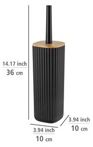 WENKO 25304100 - WC set ROTELLO 10x36 cm černá/hnědá