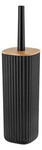 WENKO 25304100 - WC set ROTELLO 10x36 cm černá/hnědá
